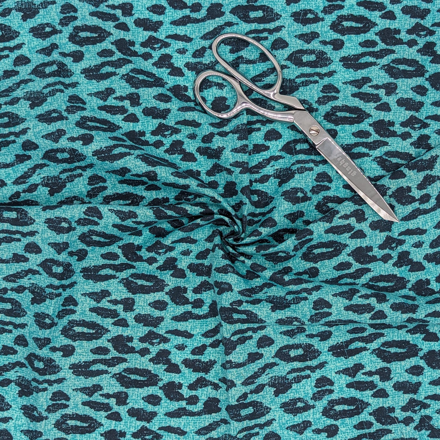 Quarter Yard Fabric 18"x 24" - 100% Upcycled - Blue Cheetah