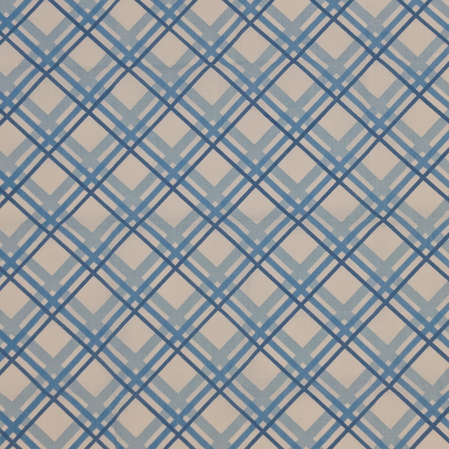 Quarter Yard Fabric 18"x24" - 100% Upcycled - Blue Plaid