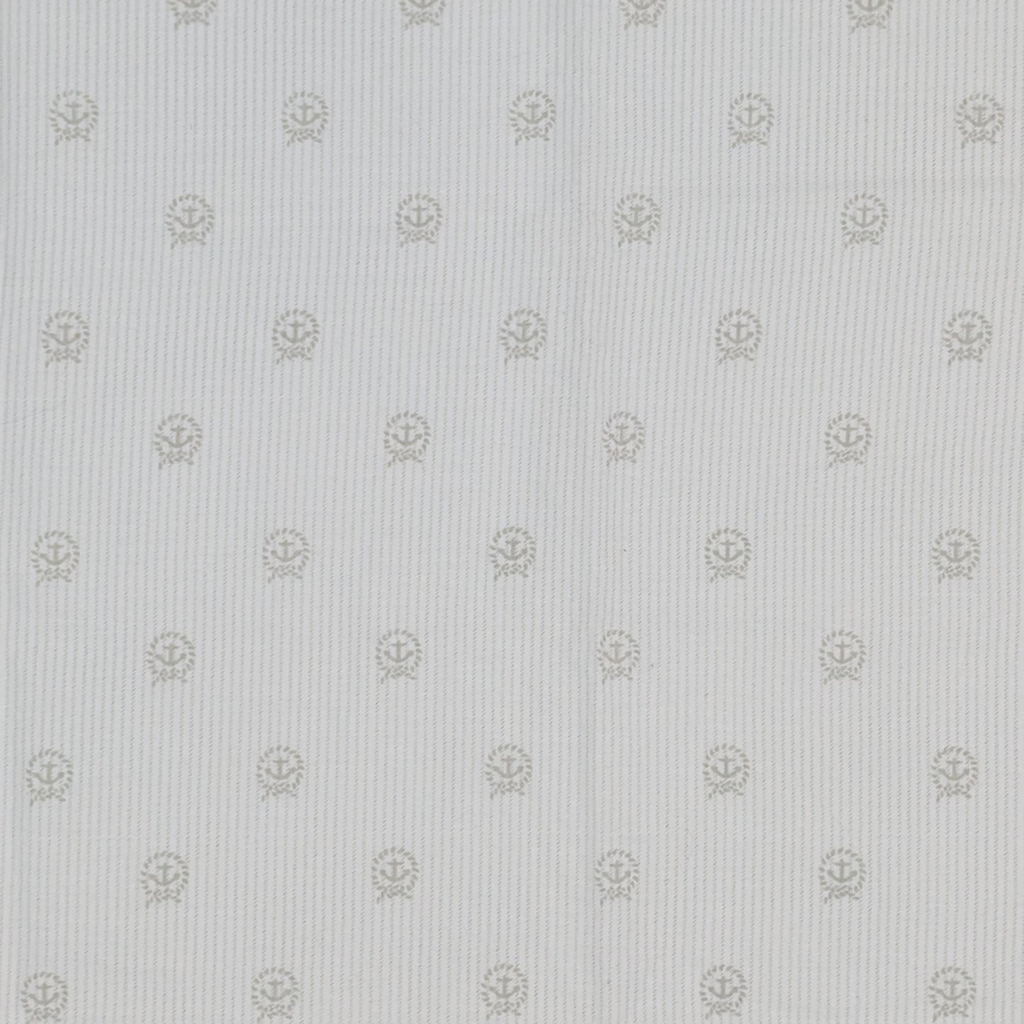Quarter Yard Fabric 18"x24" 100% Upcycled - Cream with Anchor Emblems