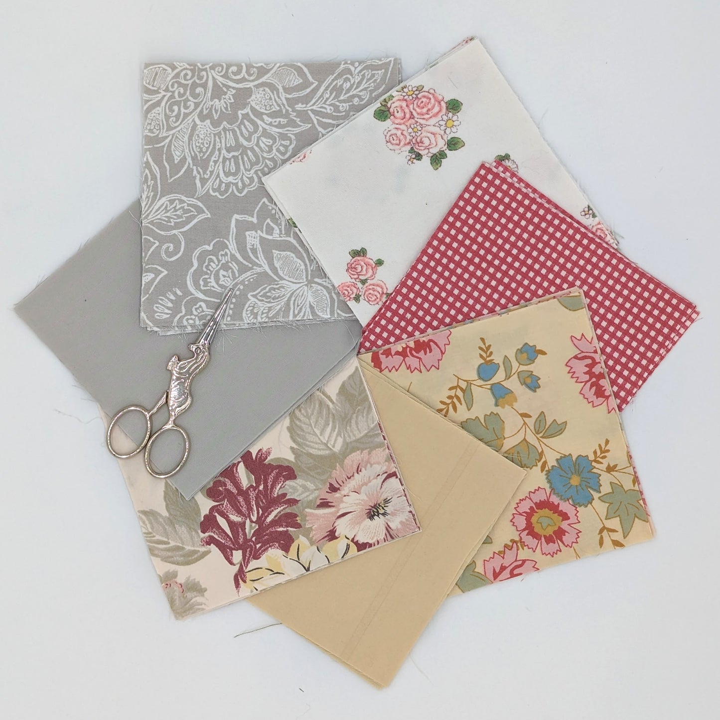 Charm Pack - 5" x 5" - 100% Upcycled Fabric - Spring Garden