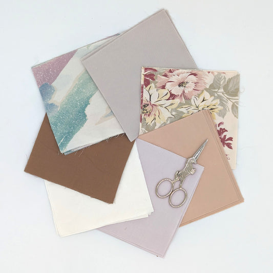 Charm Pack - 5" x 5" - 100% Upcycled Fabric - Pastel Spring