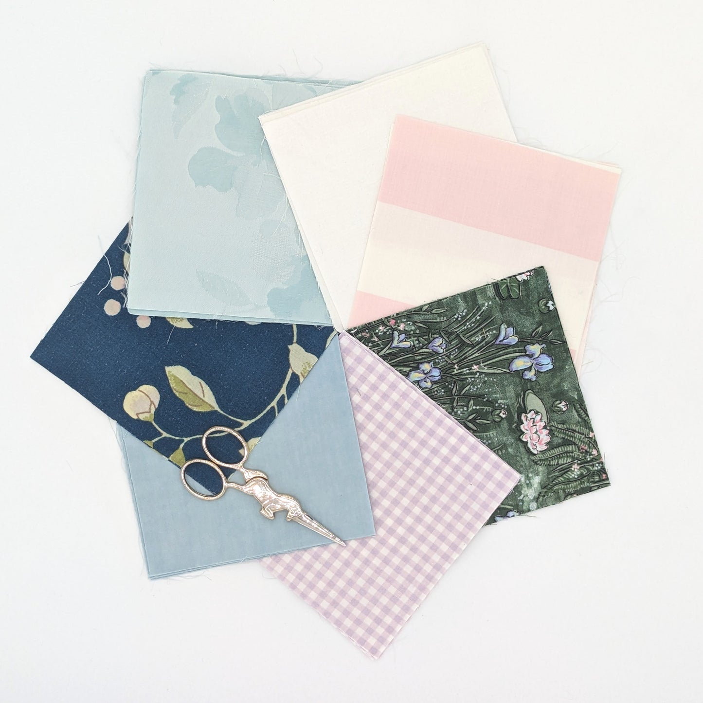 Charm Pack - 5" x 5" - 100% Upcycled Fabric - Lily Pad Outing