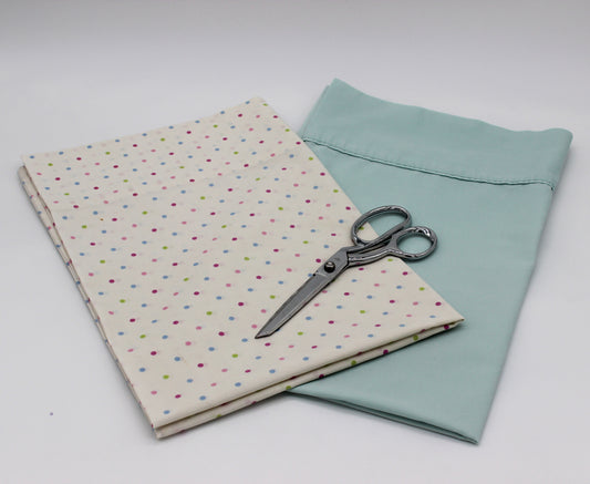 Polkadot Blues - Upcycled Shopping Bag Kit