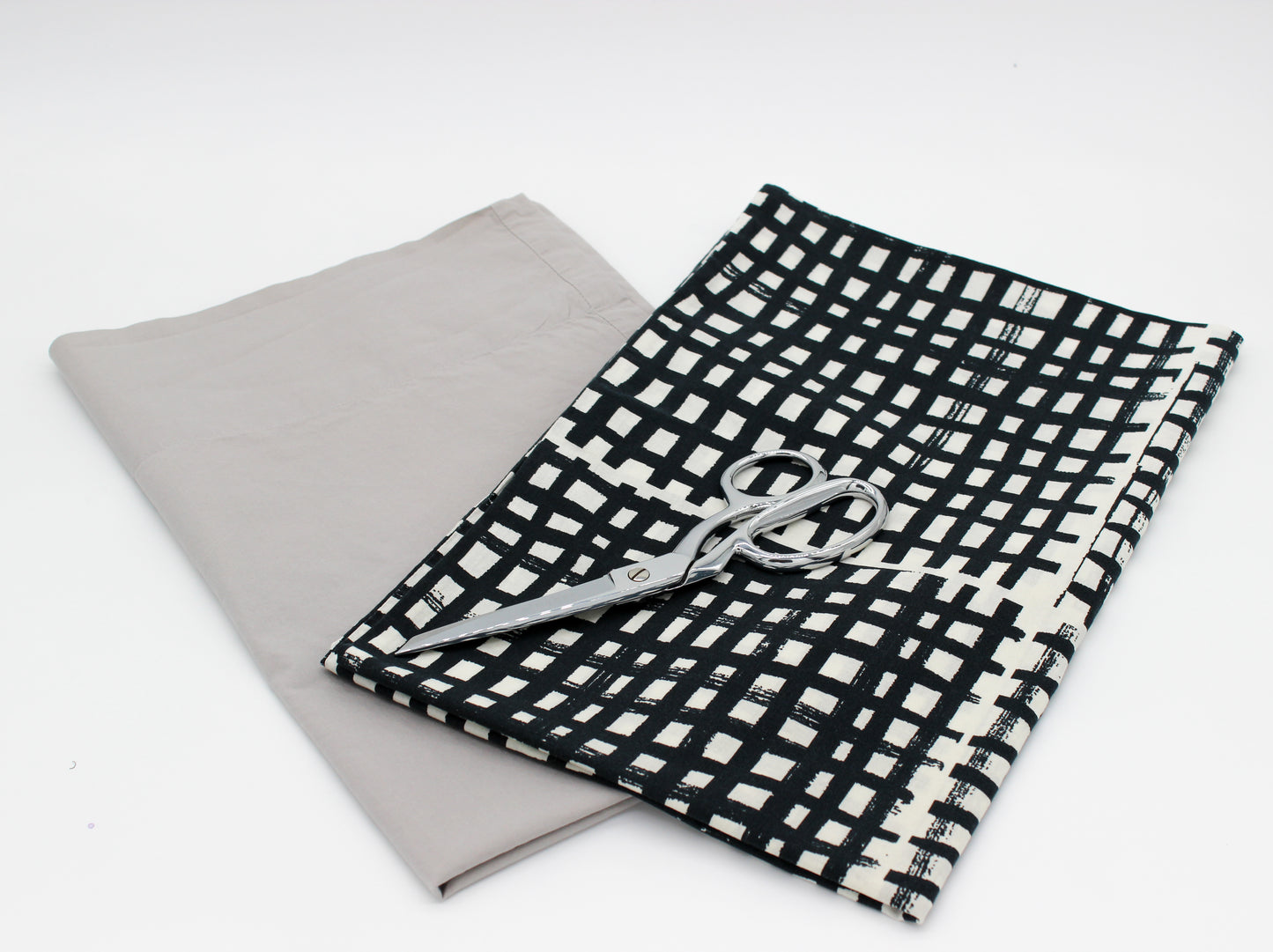 Checkered Print - Upcycled Shopping Bag Kit